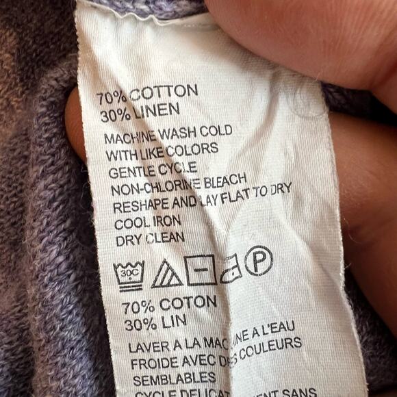 Tommy Bahama Mens Reversible Sweater 1/4 Zip Linen Blend Large Lavender Purple - Picture 8 of 10